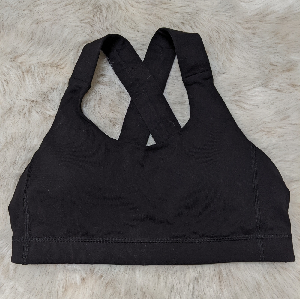 Black Lululemon all sports bra size 8